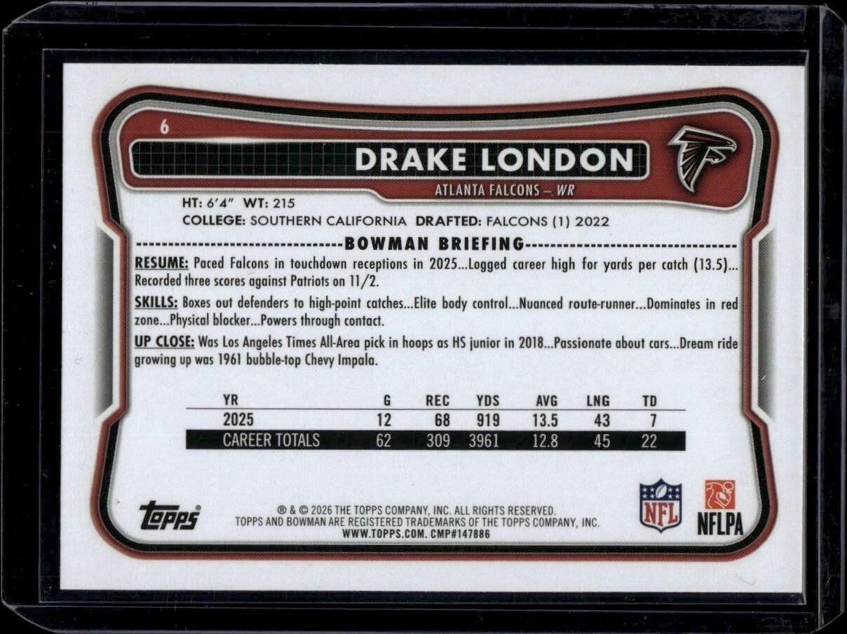 2026 Bowman Drake London Trading Card