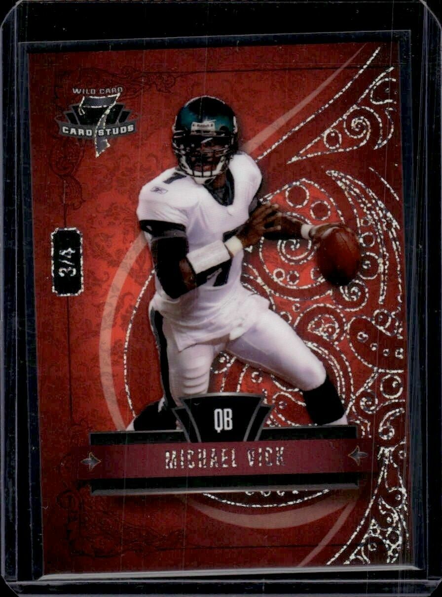 2026 Wild Card 7 Card Studs Michael Vick Spades Red /4 Trading Card