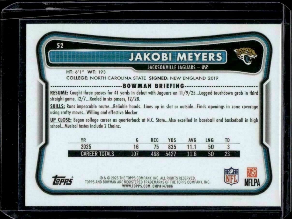 2026 Bowman Jakobi Meyers Trading Card