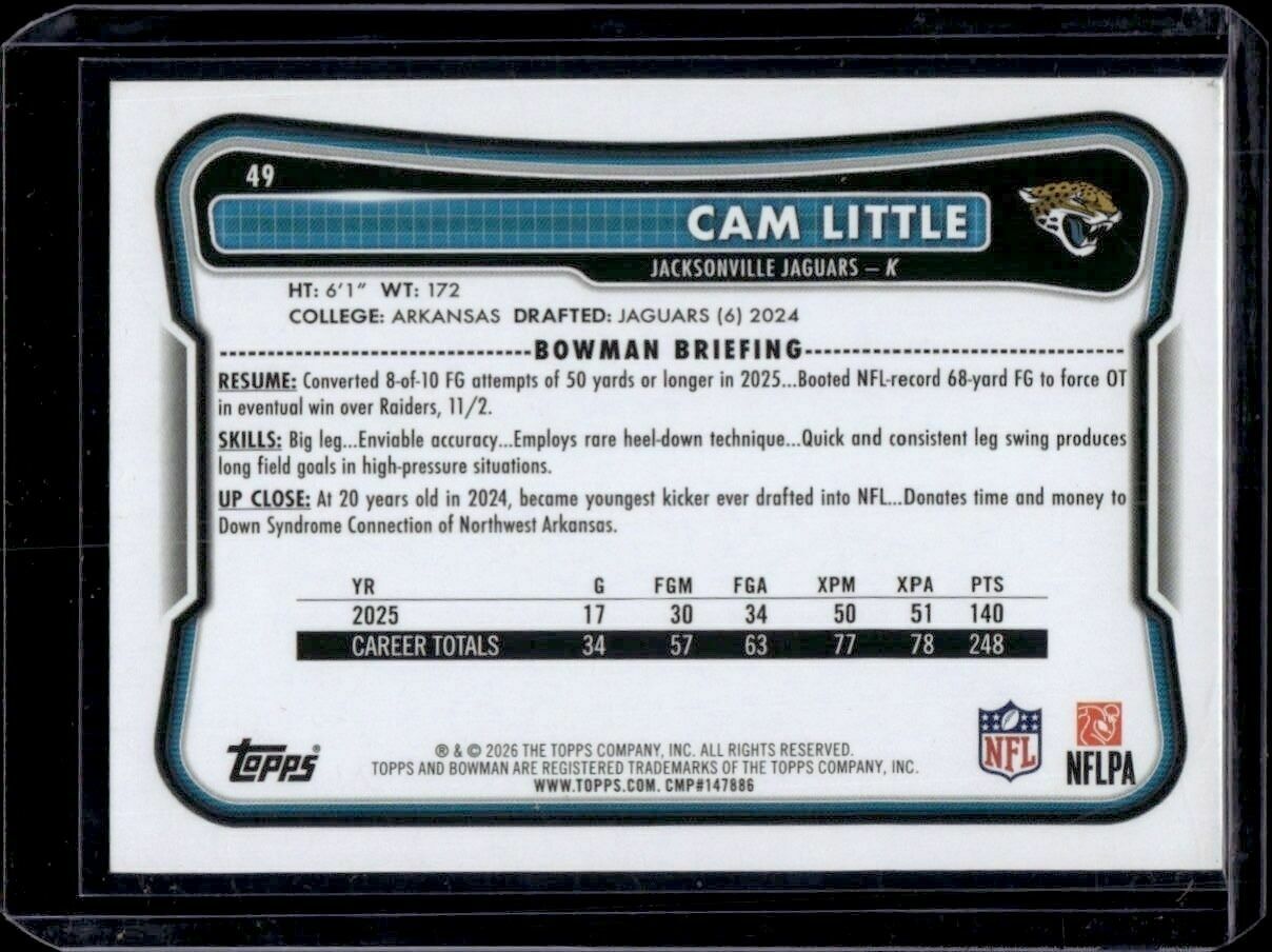 2026 Topps Flagship Cam Little Trading Card