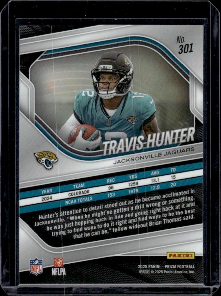 2025 Panini Prizm Travis Hunter Rookie Trading Card