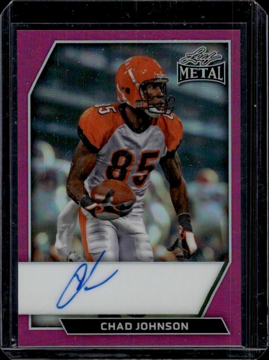2026 Leaf Meta Chad Johnson On-Card Autographs Prismatic Pink /5 Trading Card