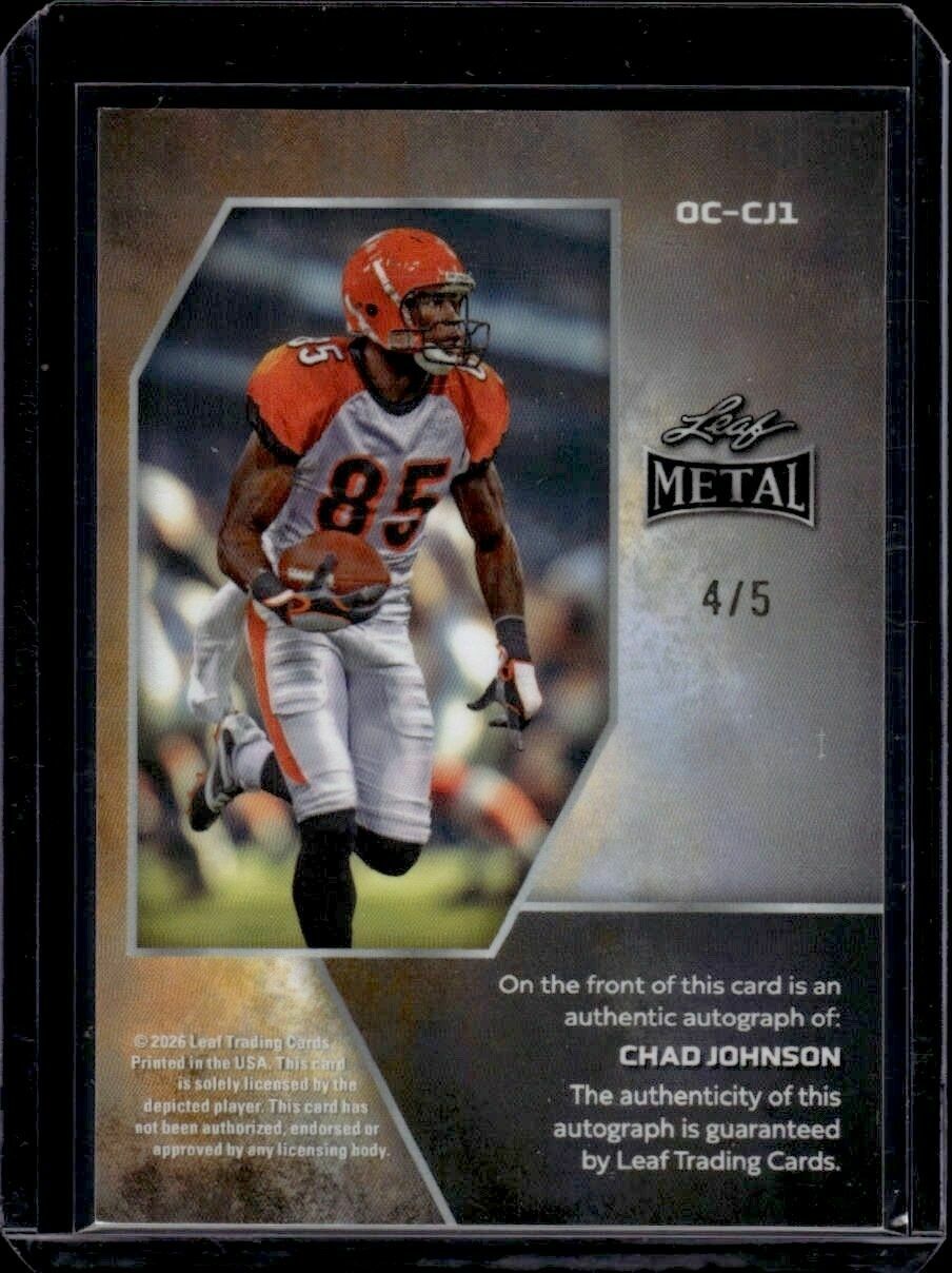 2026 Leaf Meta Chad Johnson On-Card Autographs Prismatic Pink /5 Trading Card