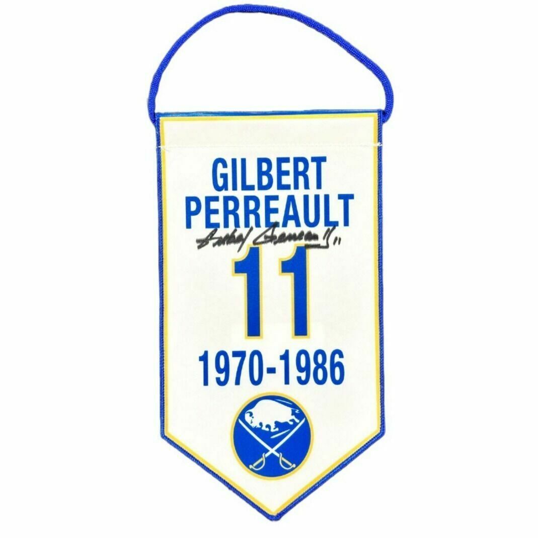 Gilbert Perreault Signed Buffalo Sabres Mini Banner