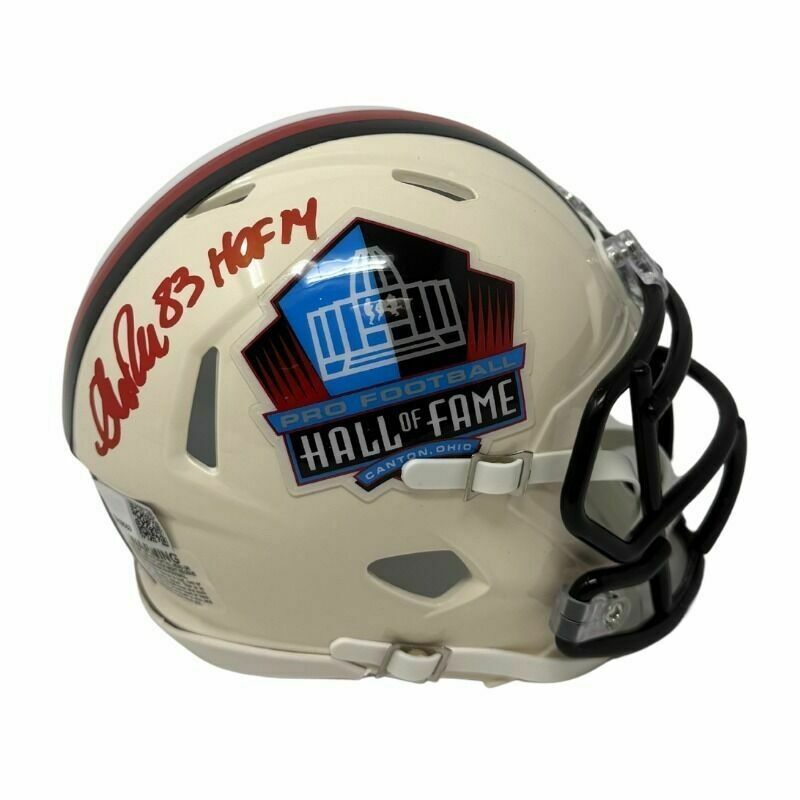 Andre Reed Signed Hall of Fame Retro Speed Mini Helmet with "HOF 14"