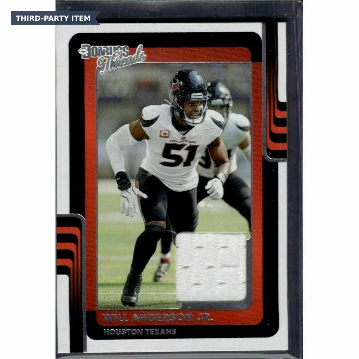 2025 Donruss Will Anderson Jr. Donruss Threads Jersey Patch Trading Card