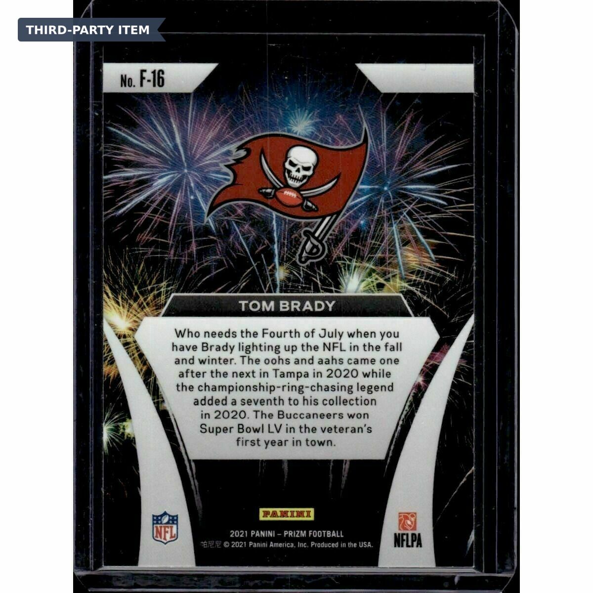 2021 Panini Prizm Tom Brady Fireworks Trading Card