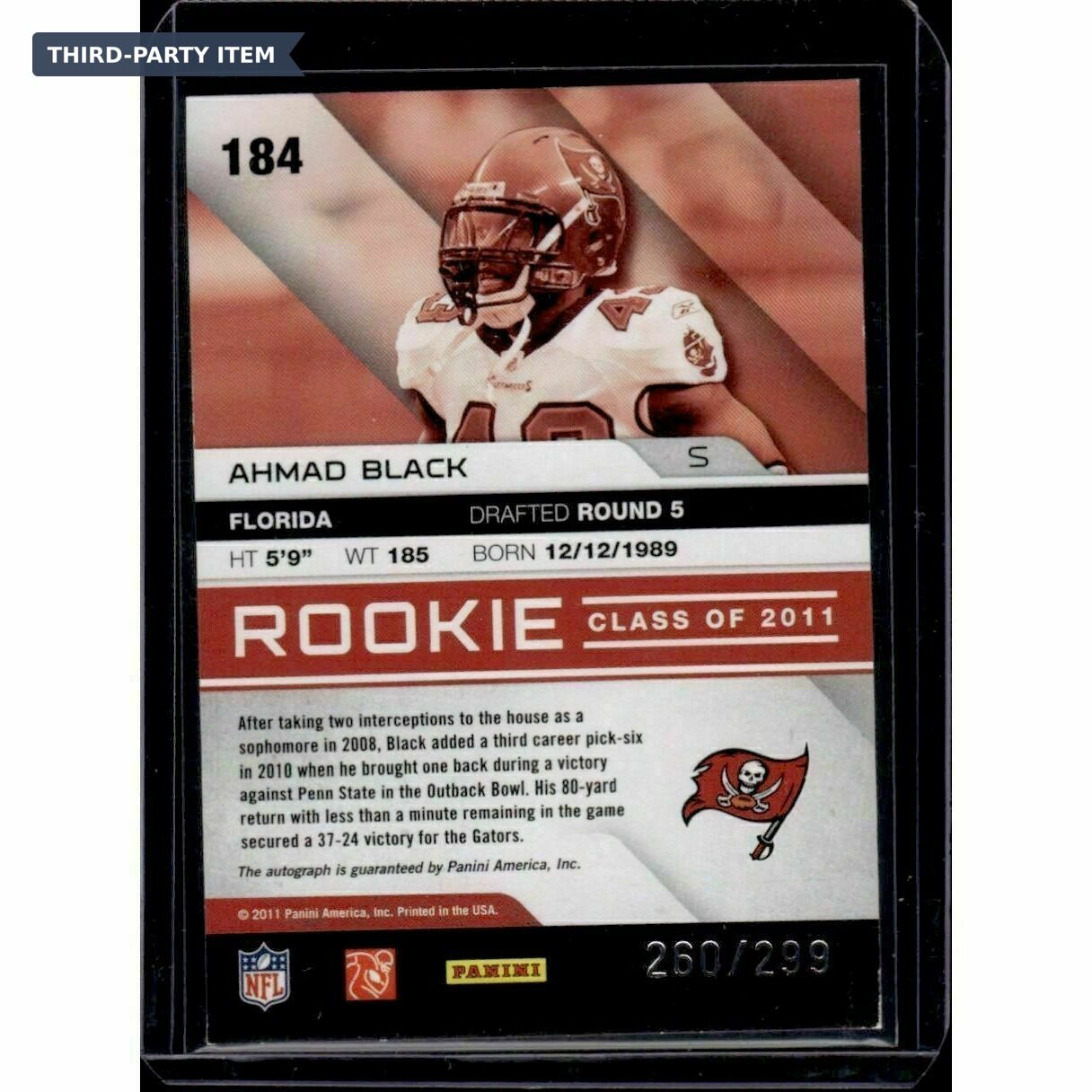 2011 Panini Absolute Ahmad Black Spectrum Gold Autographs /299 Rookie Trading Card