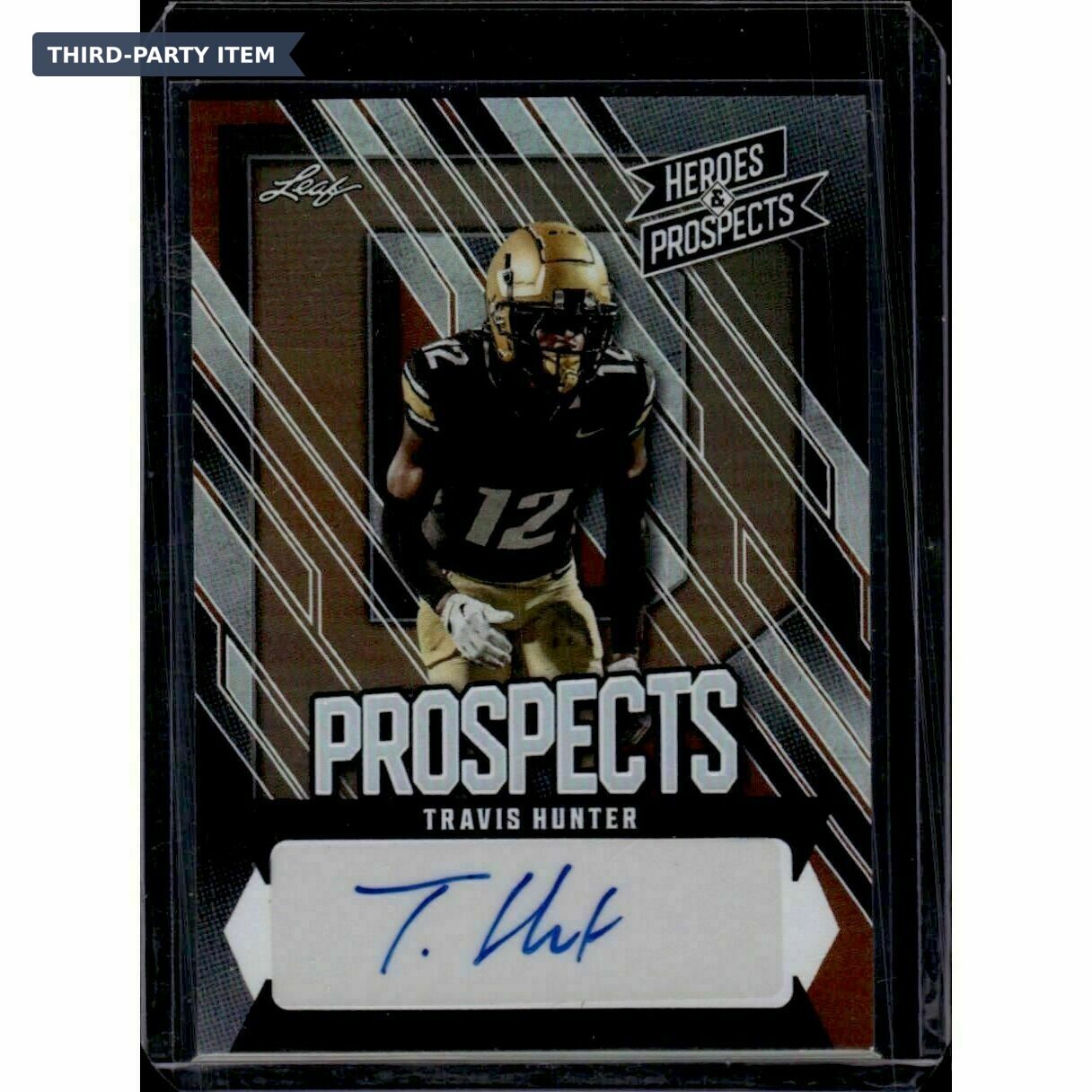 2024 Leaf Heroes & Prospects Travis Hunter Prospect Autographs Bronze /25 Rookie Trading Card