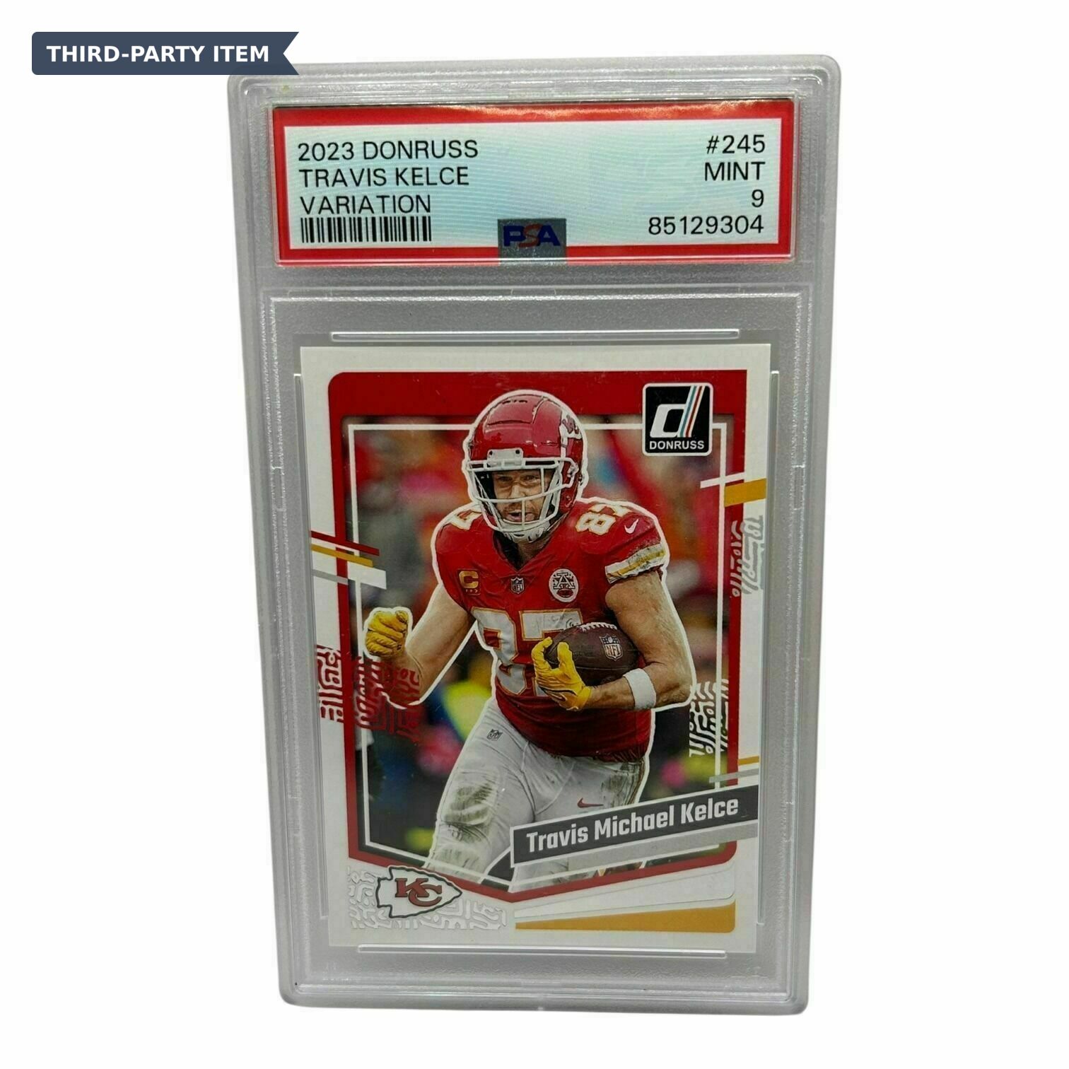 2023 Donruss Travis Kelce Full Name Variation Trading Card - PSA Grade 9 Mint