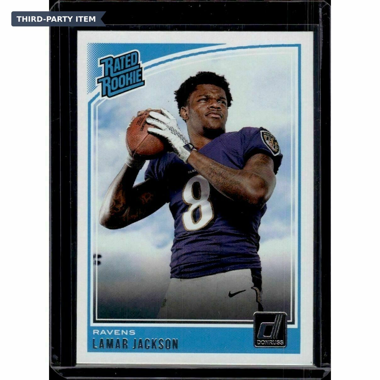 2018 Donruss Lamar Jackson Rated Rookie Trading Card