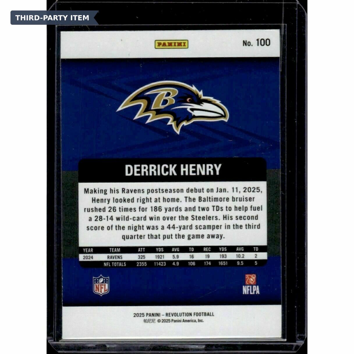 2025 Panini Revolution Derrick Henry Wave Prizm Trading Card