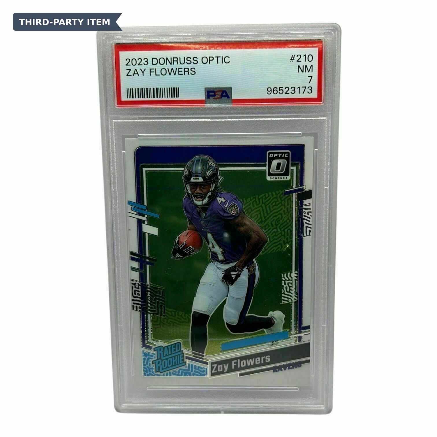 2023 Donruss Optic Zay Flowers Rated Rookie Trading Card - PSA Grade 7 NM