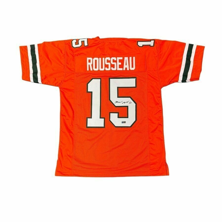 Greg Rousseau Signed Pro Style Orange College Football Jersey