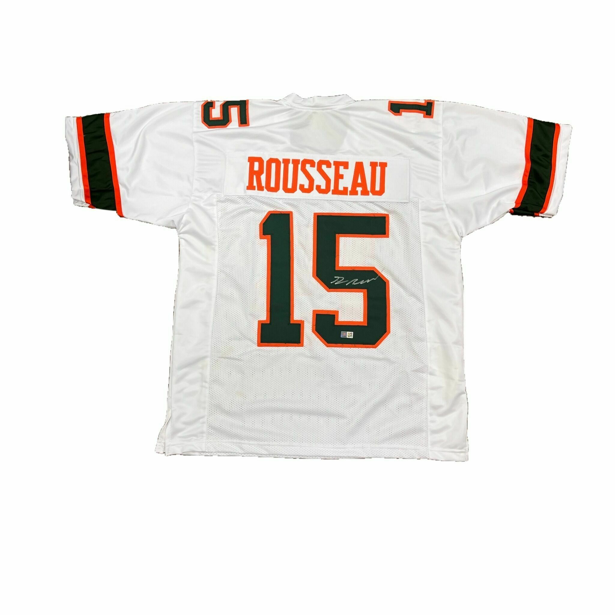 Greg Rousseau Signed Pro Style White College Football Jersey