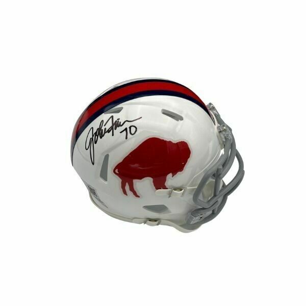 John Fina Signed Buffalo Bills Standing Buffalo Speed Mini Helmet