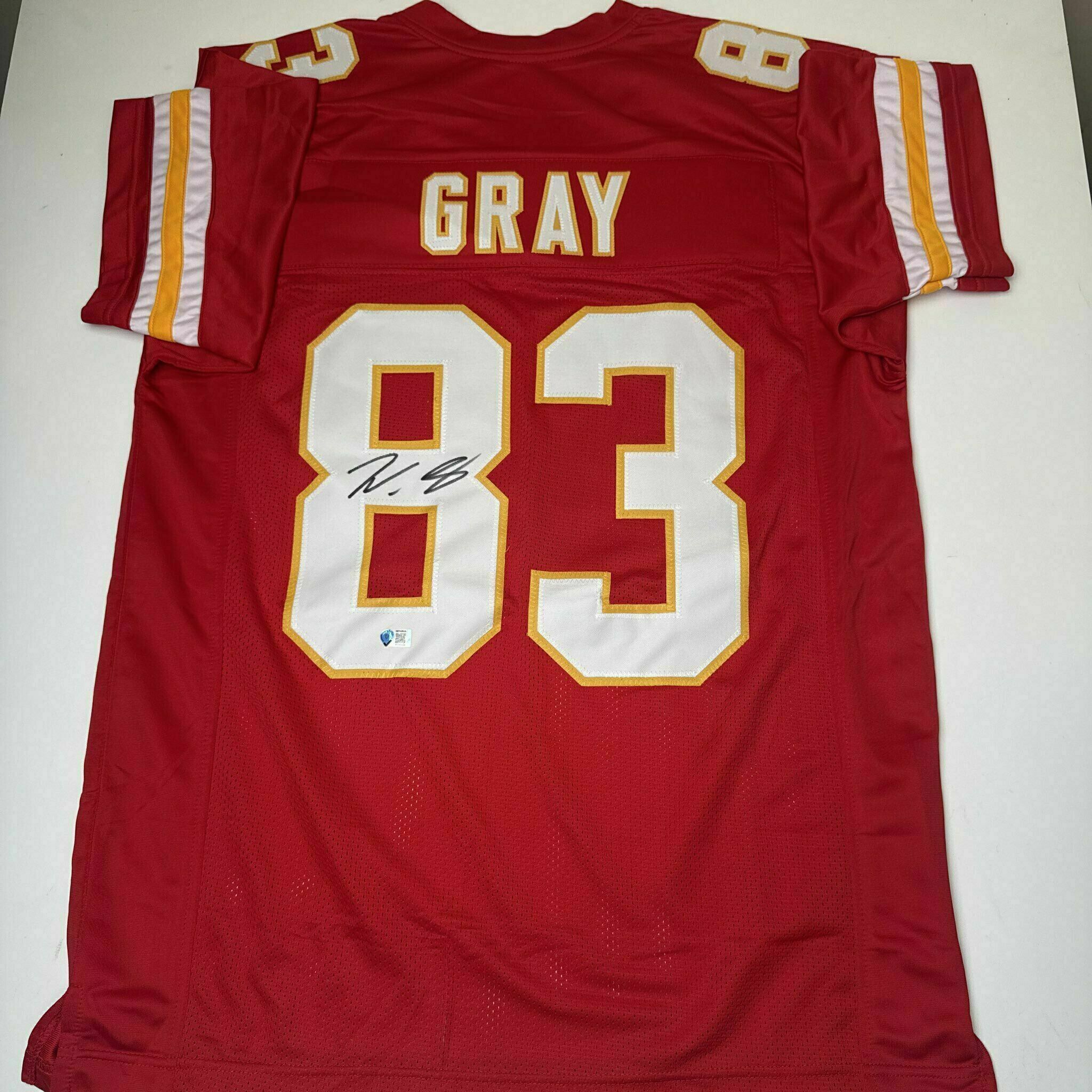 Noah Gray Signed Red Custom Jersey