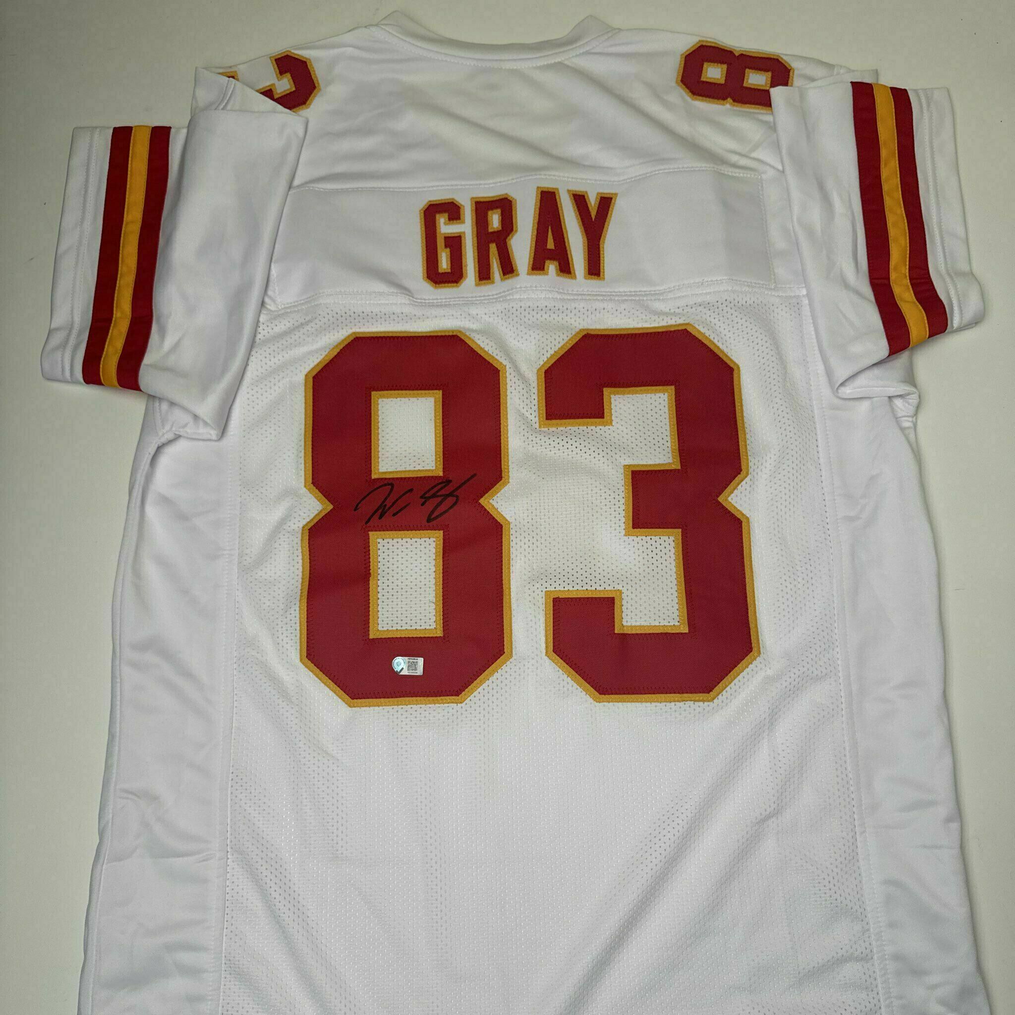 Noah Gray Signed White Custom Jersey