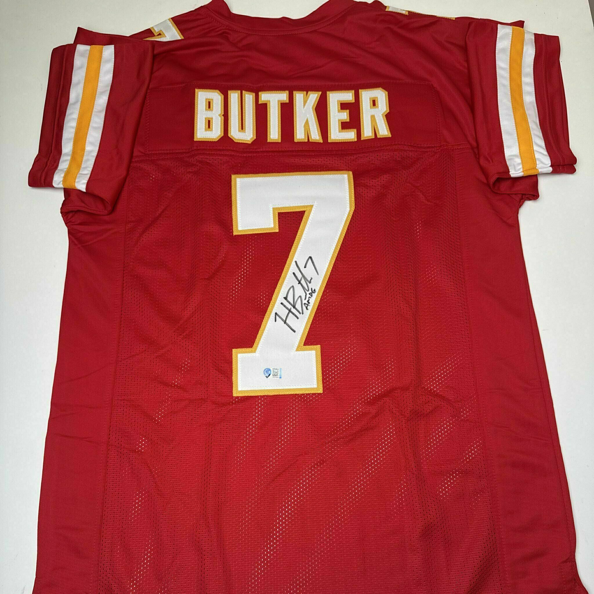 Harrison Butker Signed Red Custom Jersey
