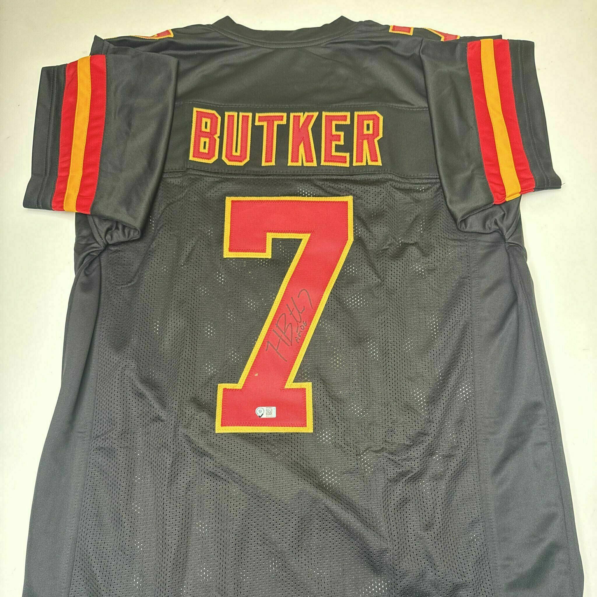 Harrison Butker Signed Black Custom Jersey