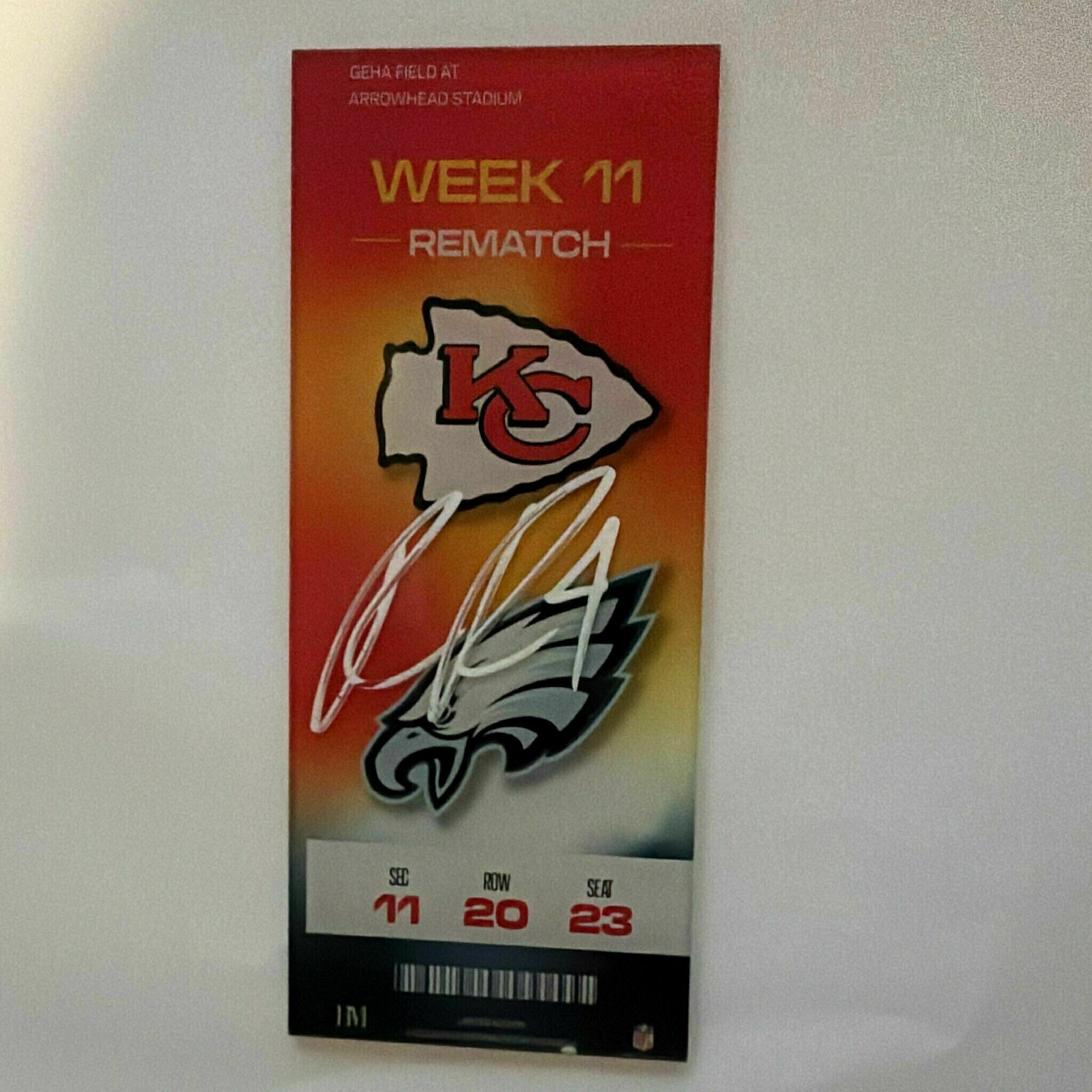 Rashee Rice Signed Week 11 Rematch Commemorative Ticket