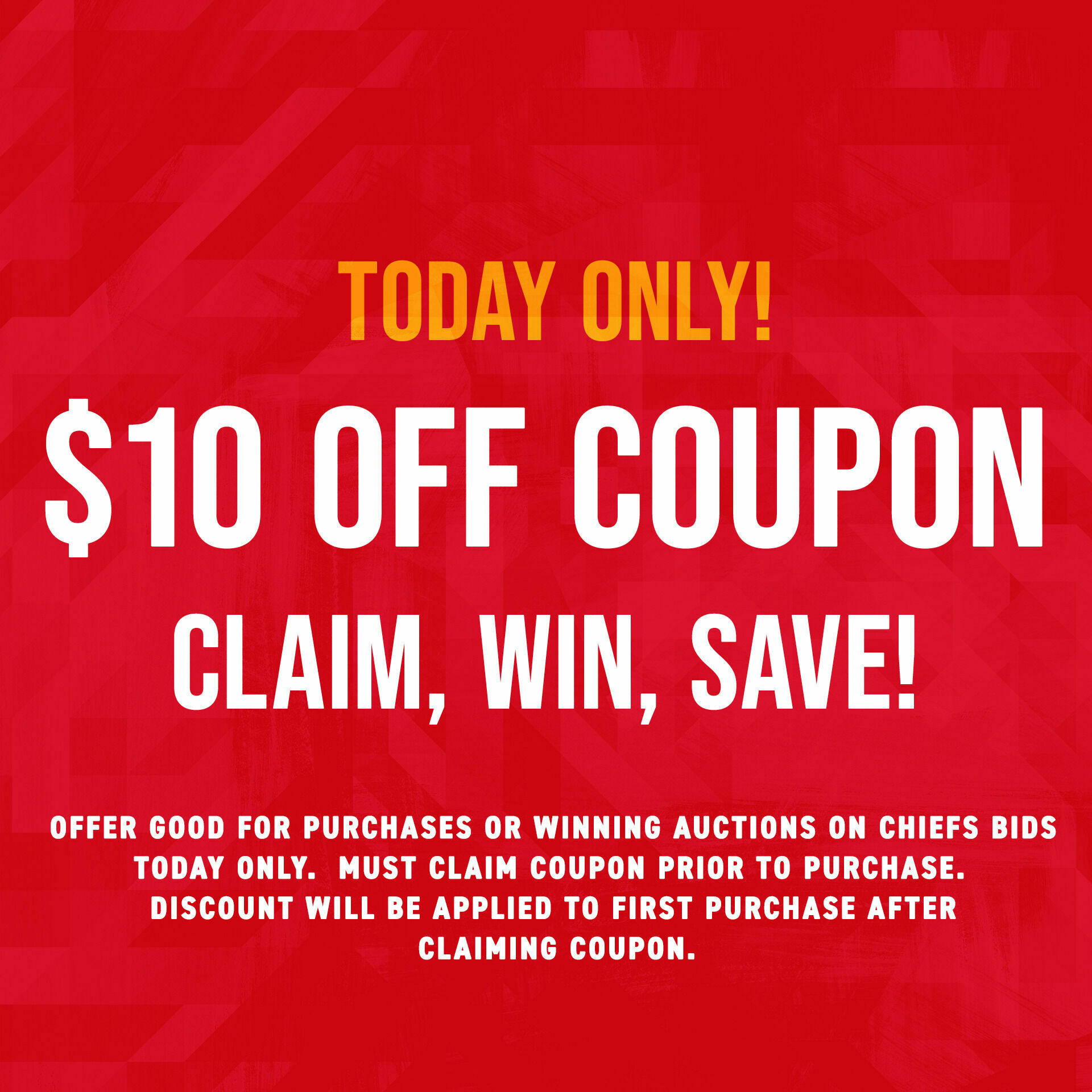 TODAY ONLY - $10 COUPON -
