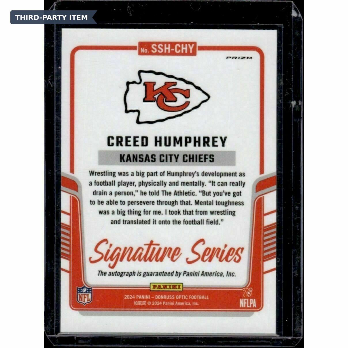 2024 Donruss Optic Creed Humphrey Signature Series Holo Autograph Trading Card