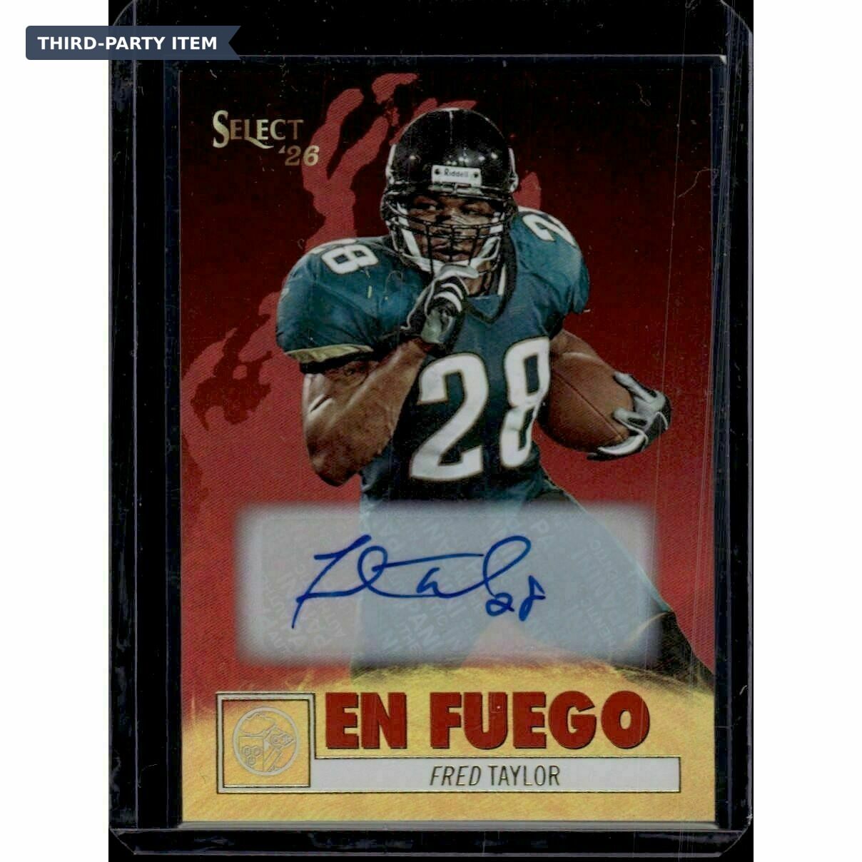 2026 Panini Decades Select Fred Taylor En Fuego Autograph Trading Card