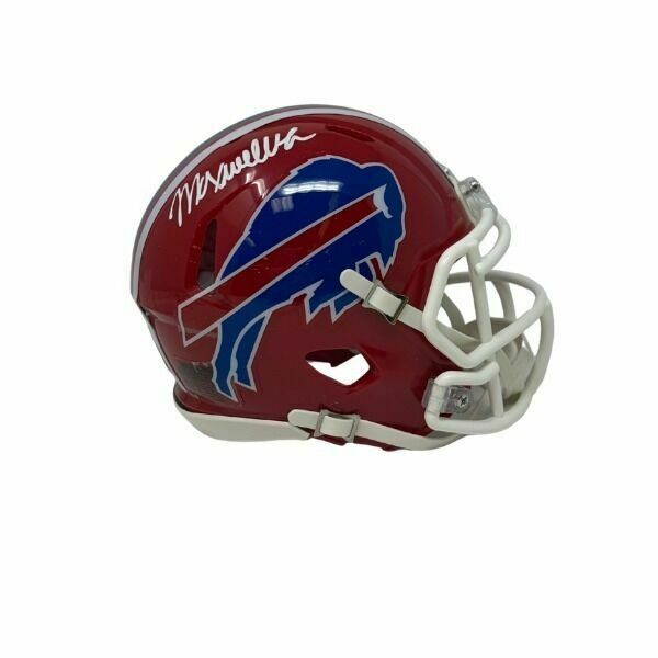 Maxwell Hairston Signed Buffalo Bills Red Throwback Speed Mini Helmet