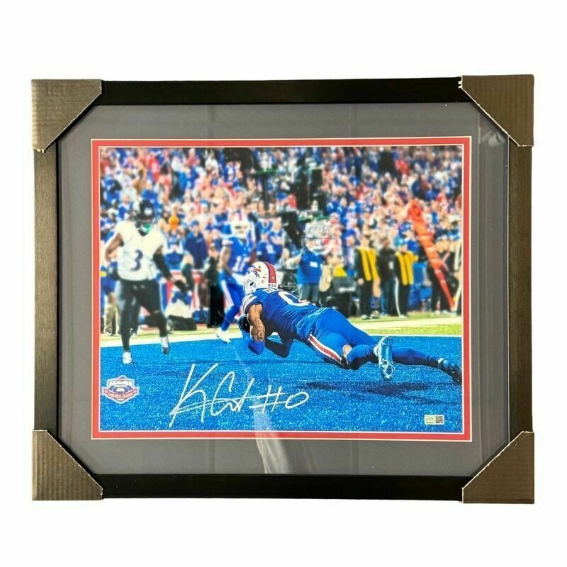 Keon Coleman Signed Diving Touchdown vs. Ravens 16x20 Photo Professionally Framed