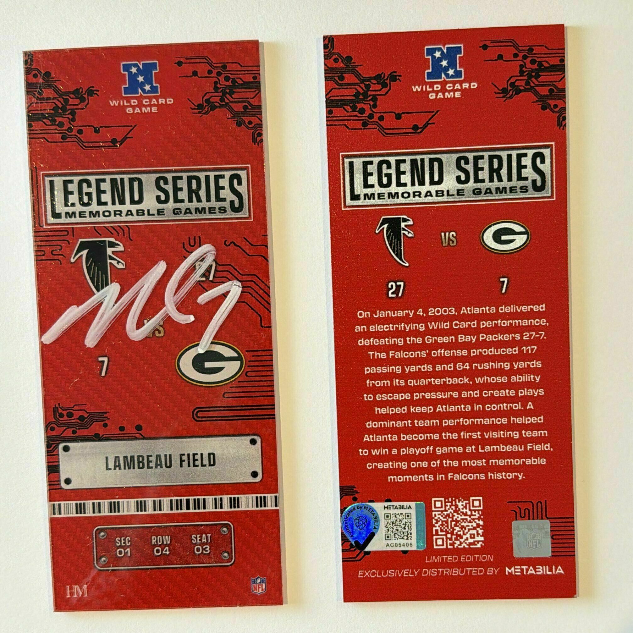 Michael Vick signed 2003 Legend Series Comm. Ticket