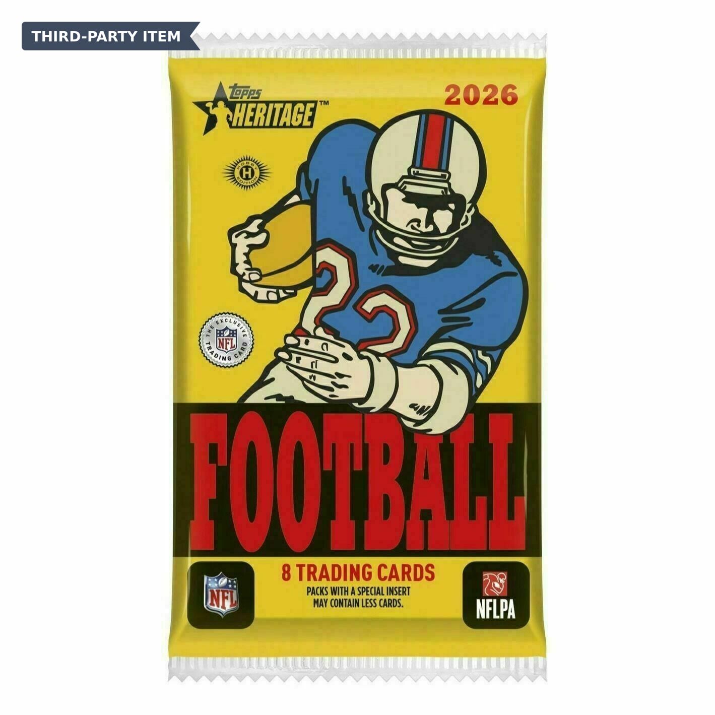 2026 Topps Heritage Football - Value Blaster Single (1) Card Pack - 8 Cards