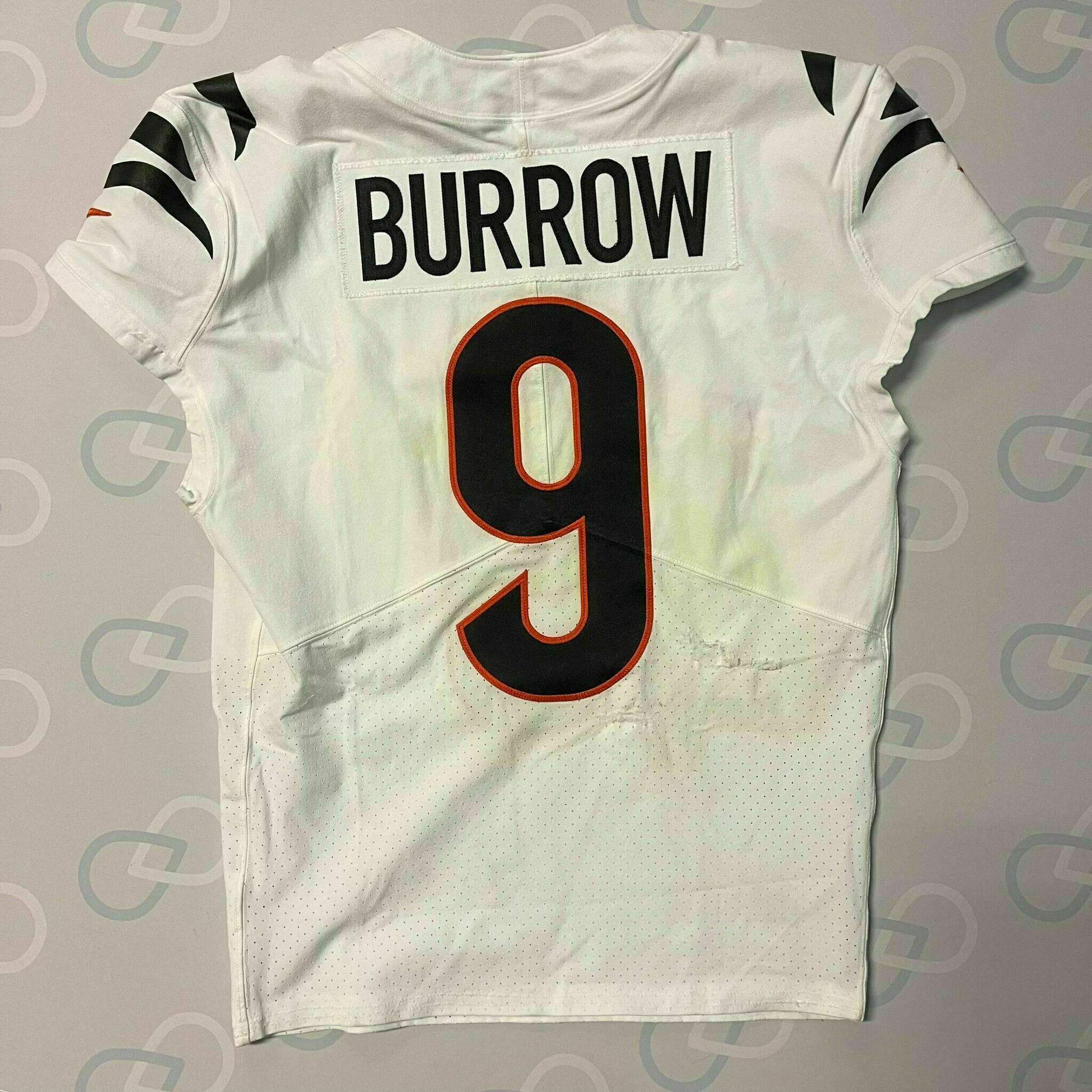 Joe Burrow PLAYOFF GAME-WORN Jersey vs Titans
