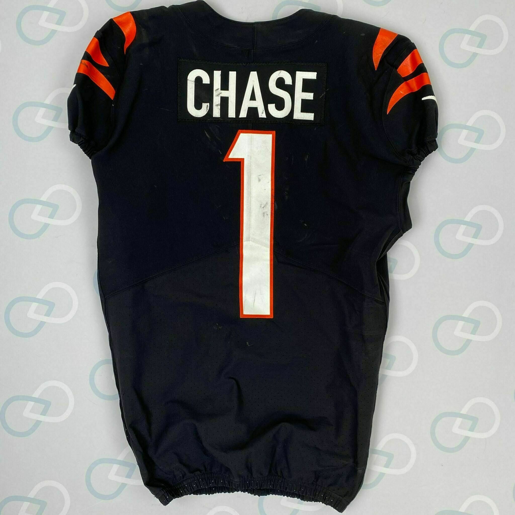 Ja'Marr Chase PLAYOFF GAME-WORN Jersey vs Ravens
