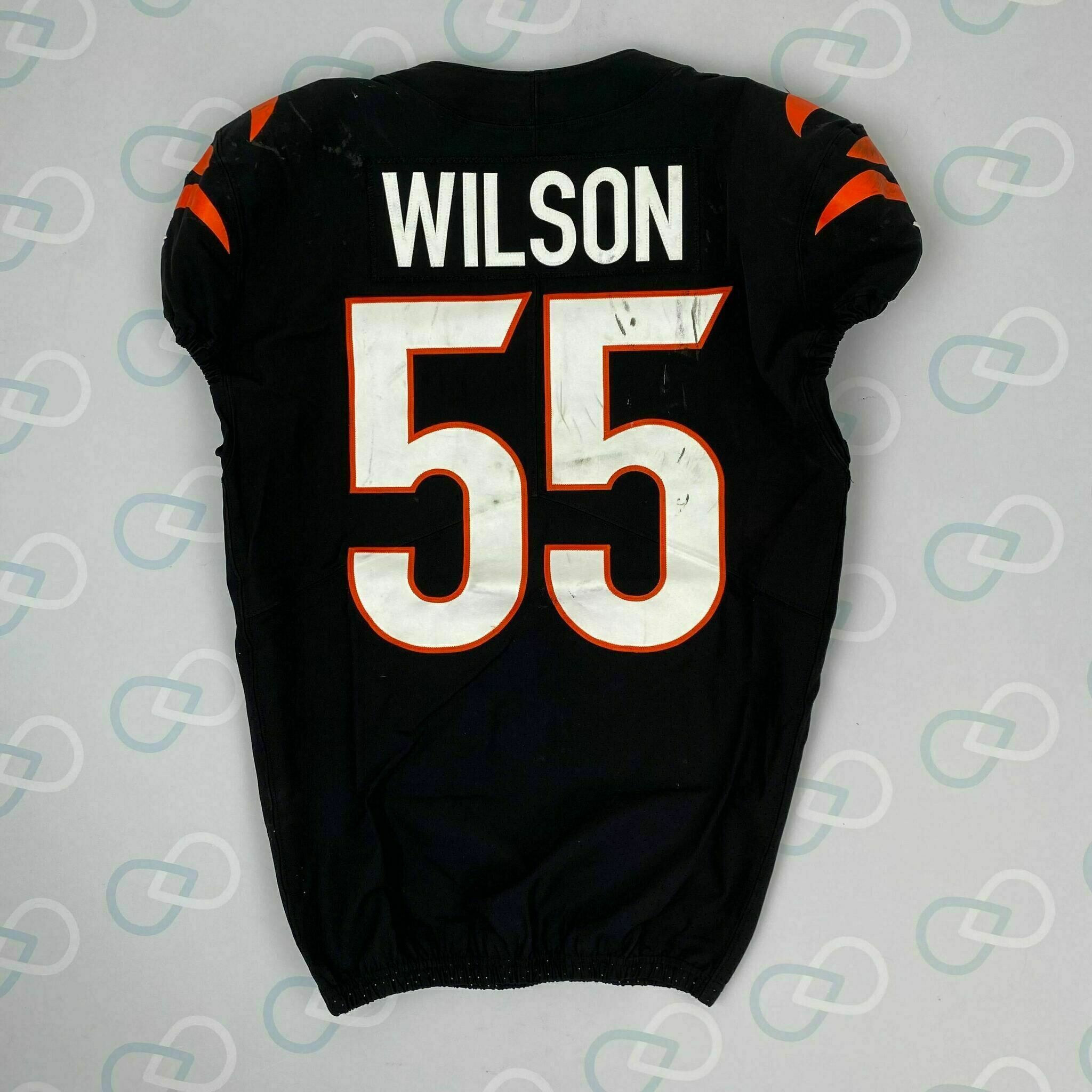 Logan Wilson PLAYOFF GAME-WORN Jersey vs Ravens