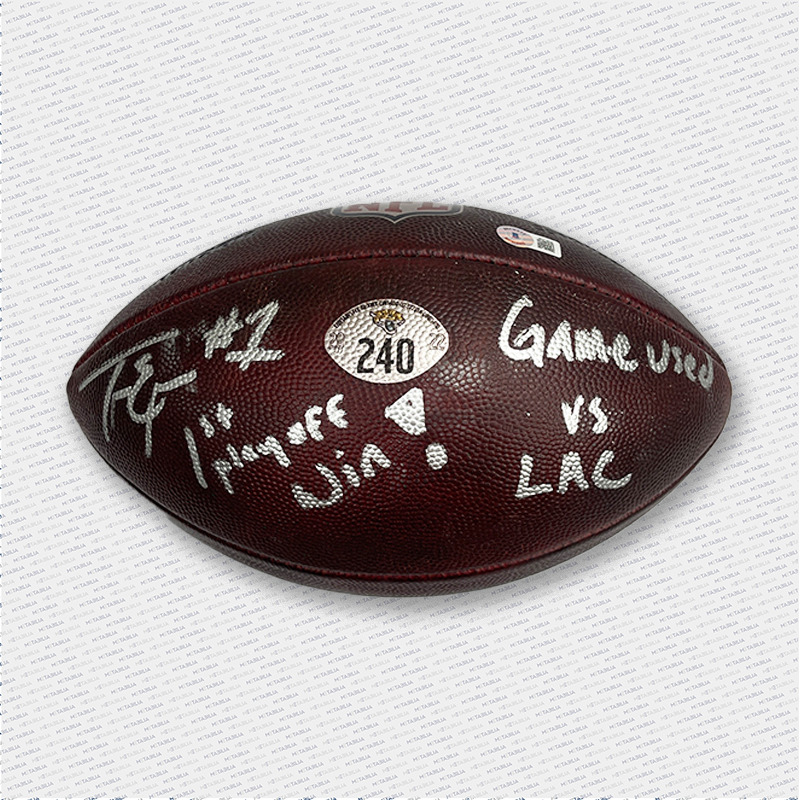 #1 Etienne signed WILDCARD PLAYOFF Game-Used Ball #240 vs LAC