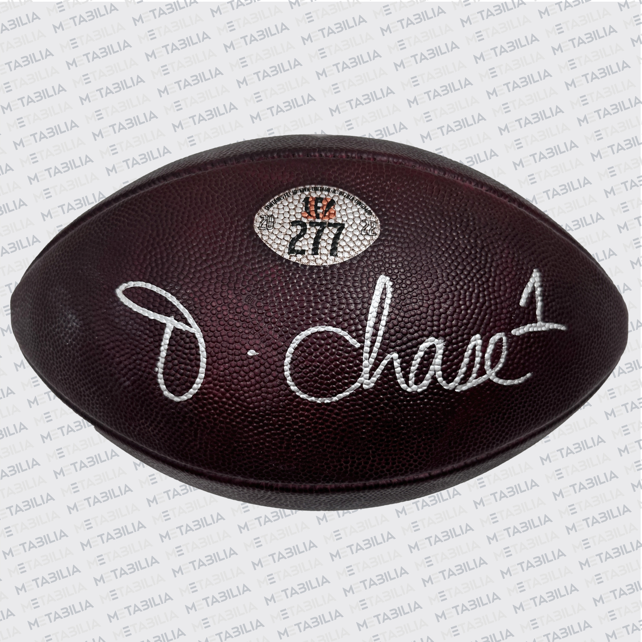 CHASE signed AFC Championship GAME-USED Ball #277 vs Chiefs