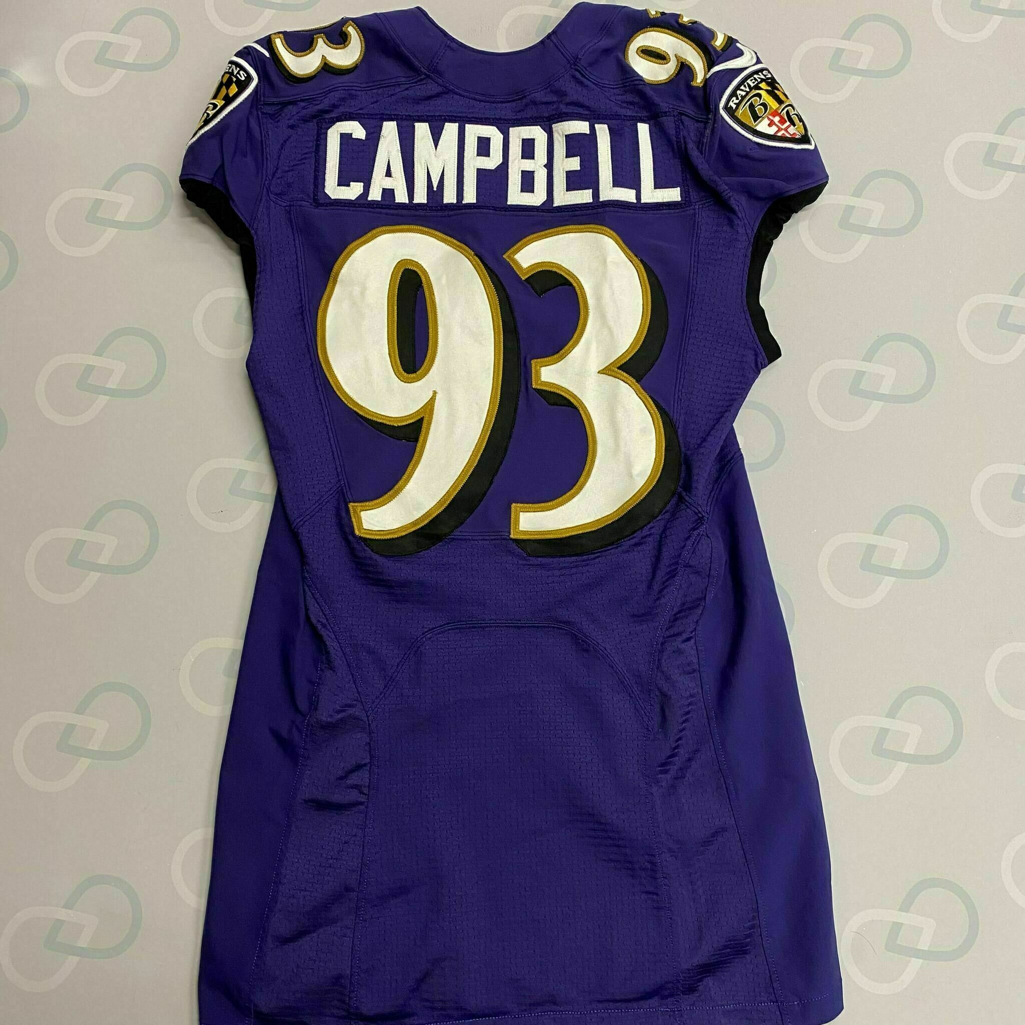 #93 Calais Campbell Game-Issued Jersey with Walter Payton 'Man of the Year' patch