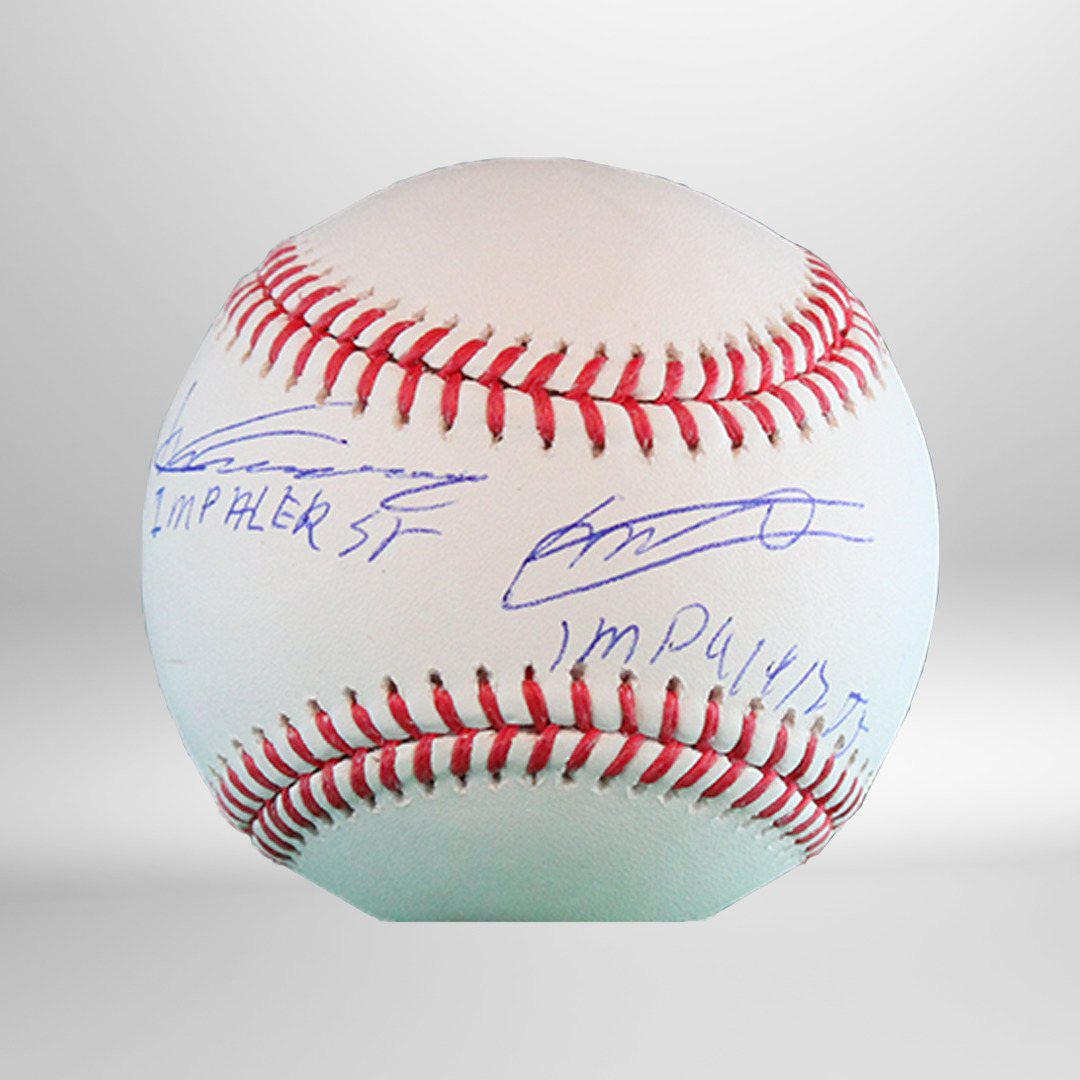Vlad Jr/Sr Signed Ball W/ Impaler