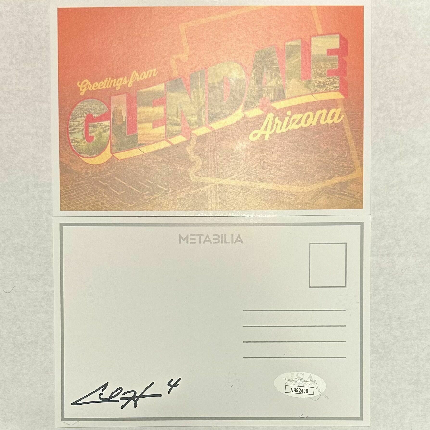 Henne Signed Greetings From Glendale Postcard