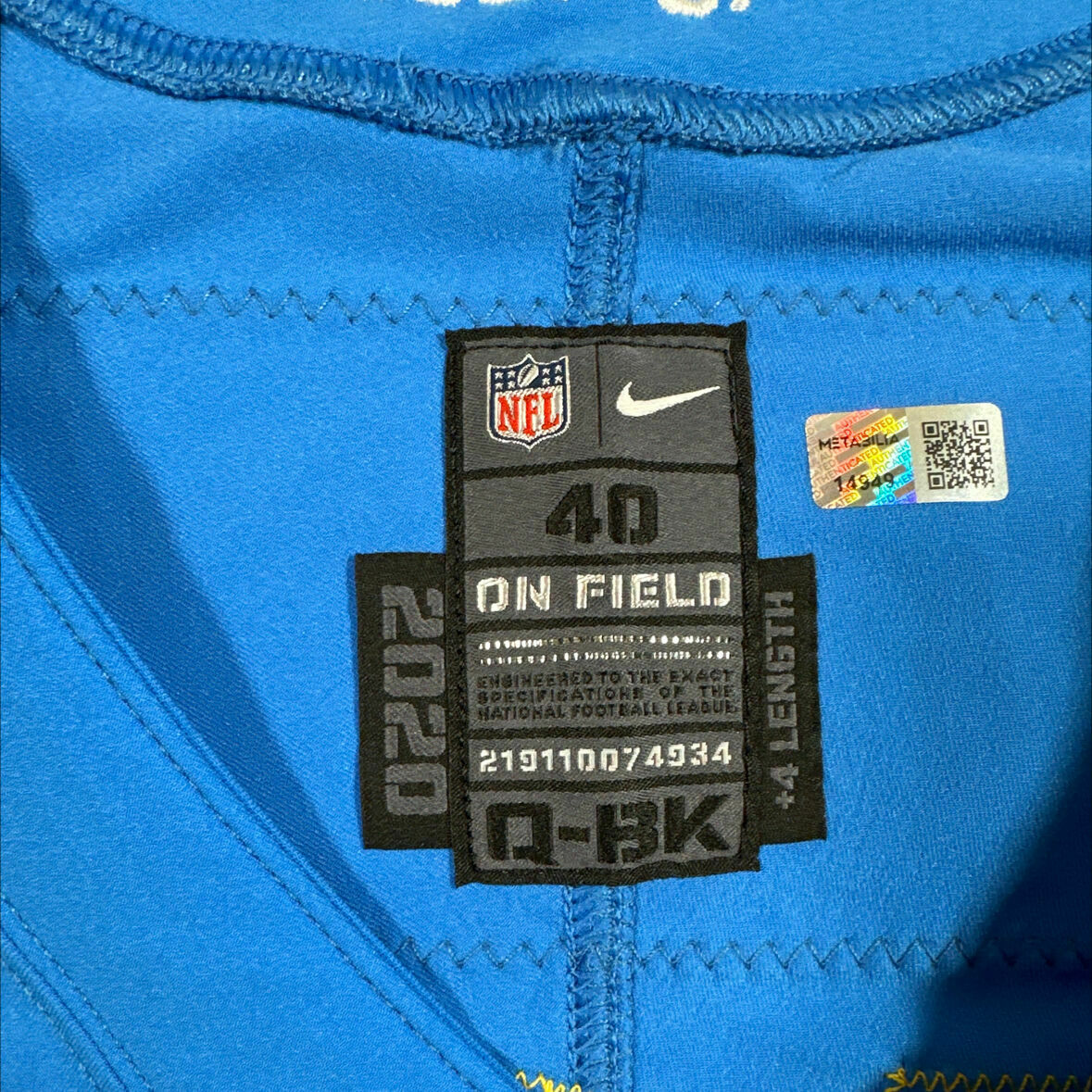 #10 Justin Herbert Powder Blue Team Issued Jersey