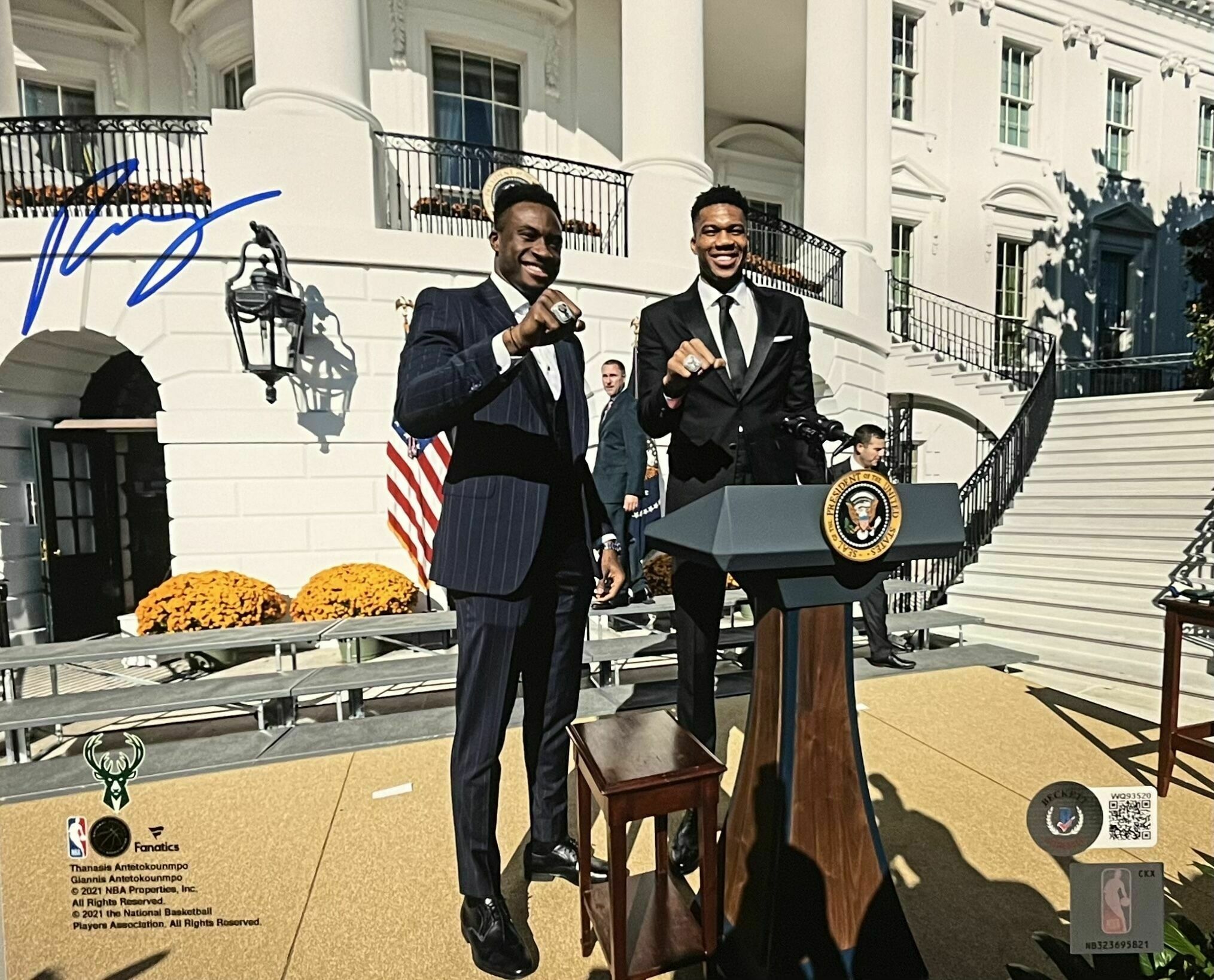 Thanasis Signed 8x10 White House