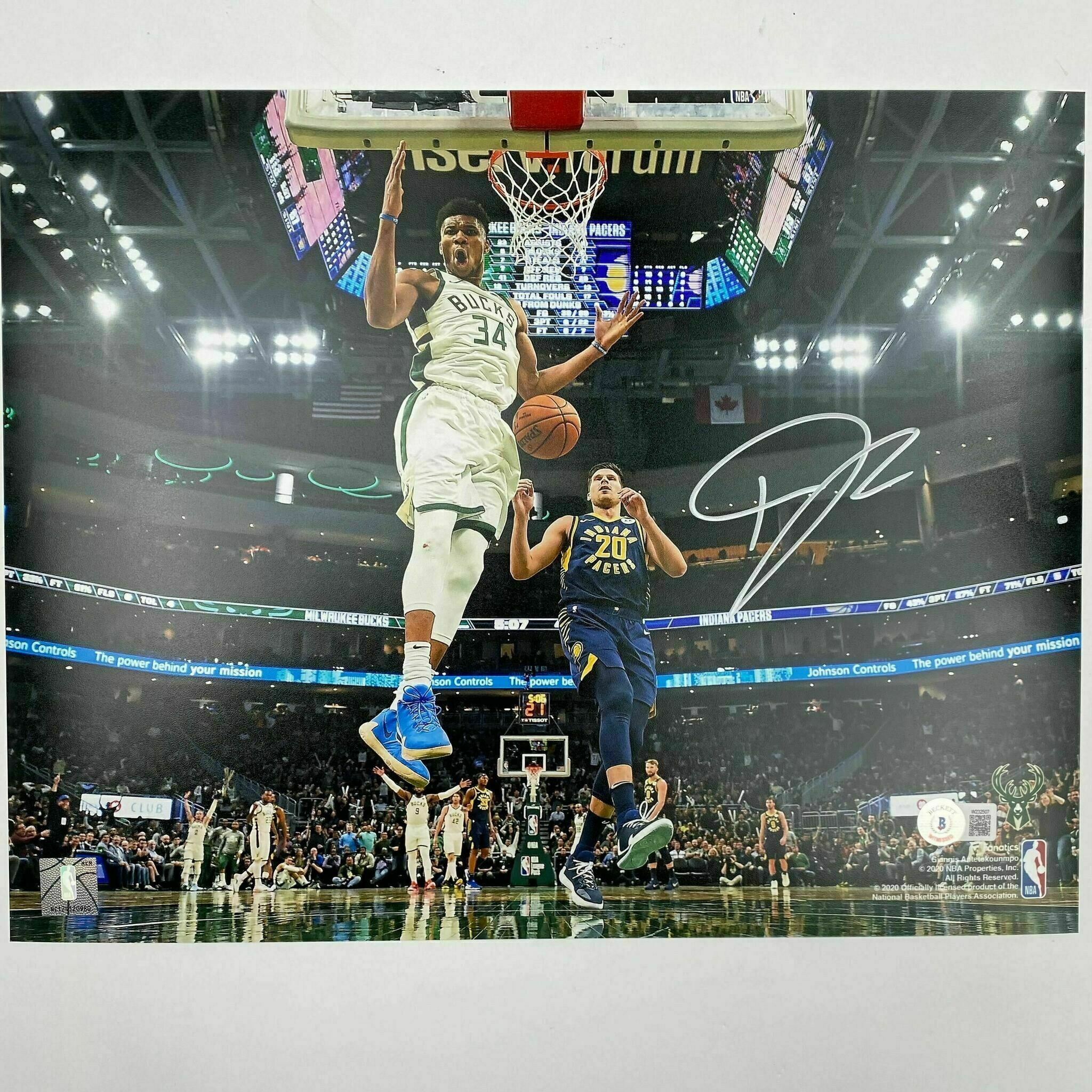 Giannis Signed 11x14 Arms Up