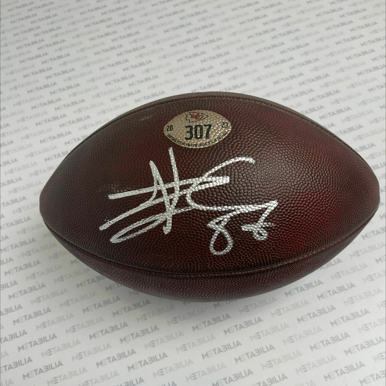 KELCE signed Pre-Season Game-Used Ball #307 vs Saints
