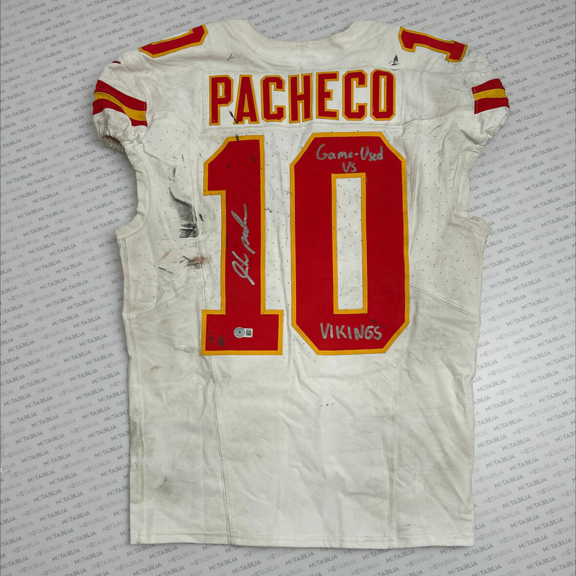 #10 Pacheco Signed & Inscribed Game-Worn Jersey vs MIN