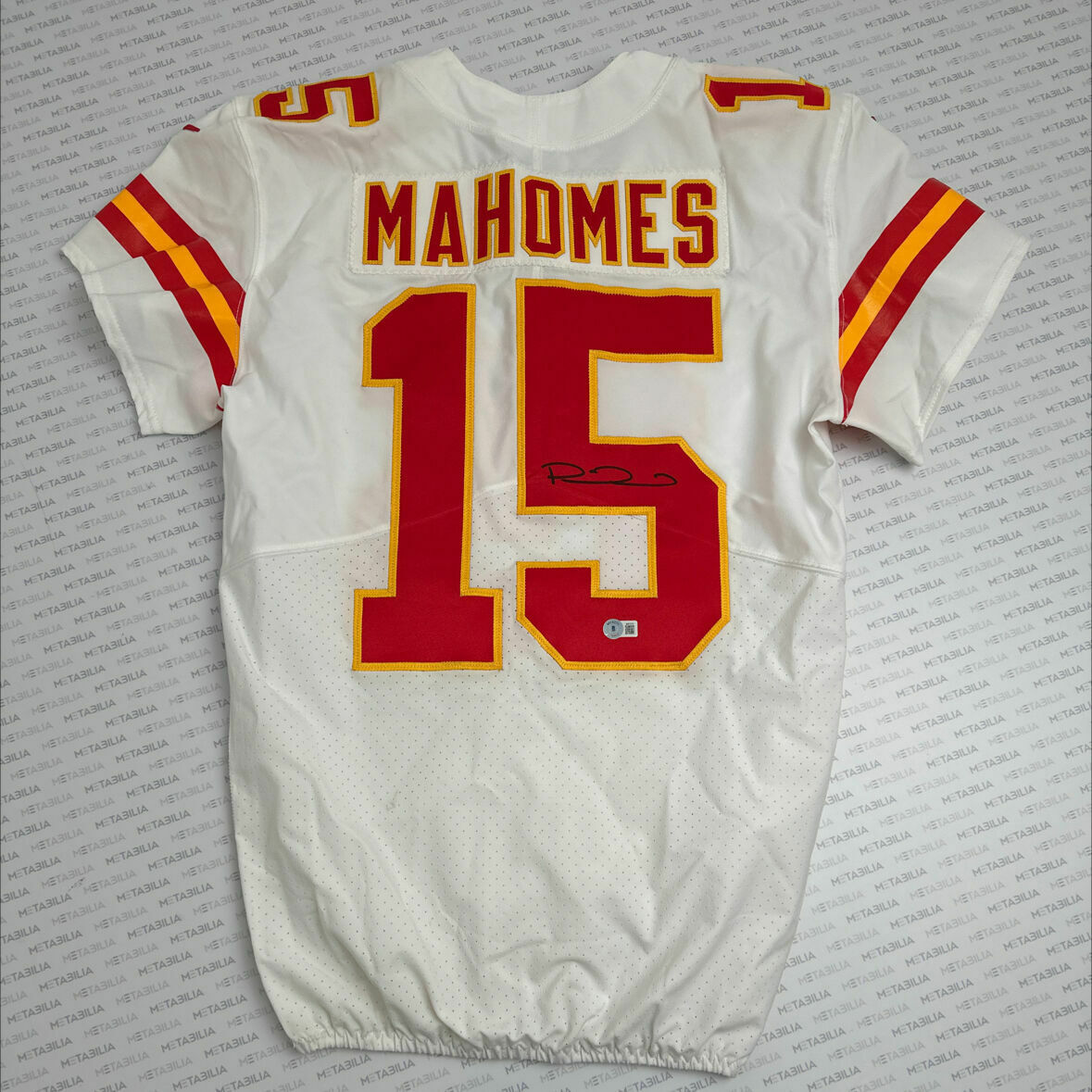 #15 MAHOMES Autographed Game-Issued Jersey vs Houston