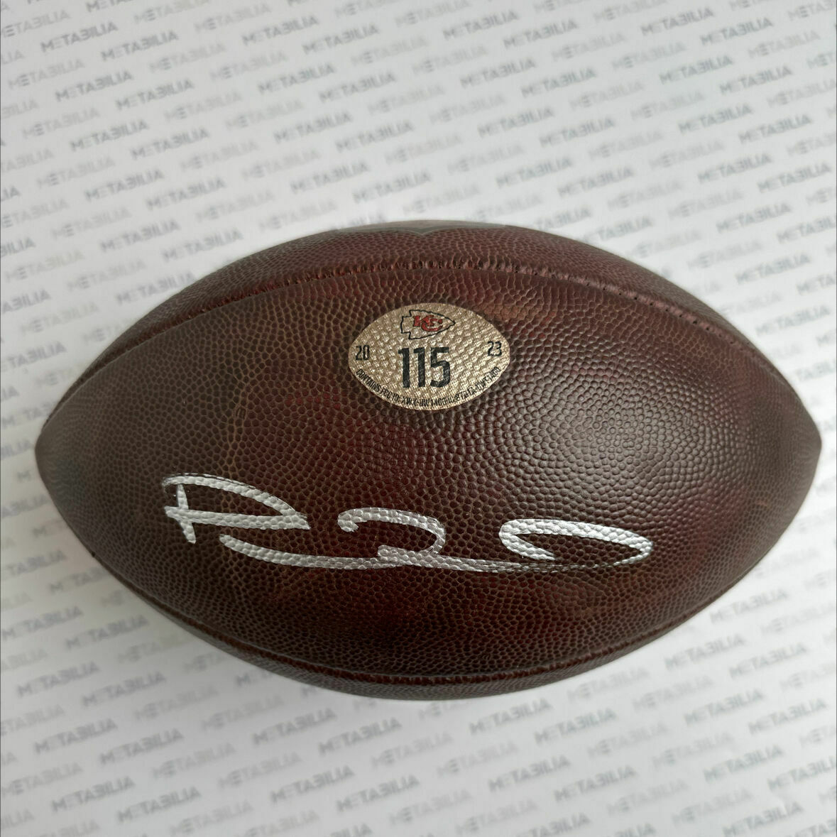 Patrick Mahomes Signed Chiefs Game-Used Ball #115 vs MIA in Germany