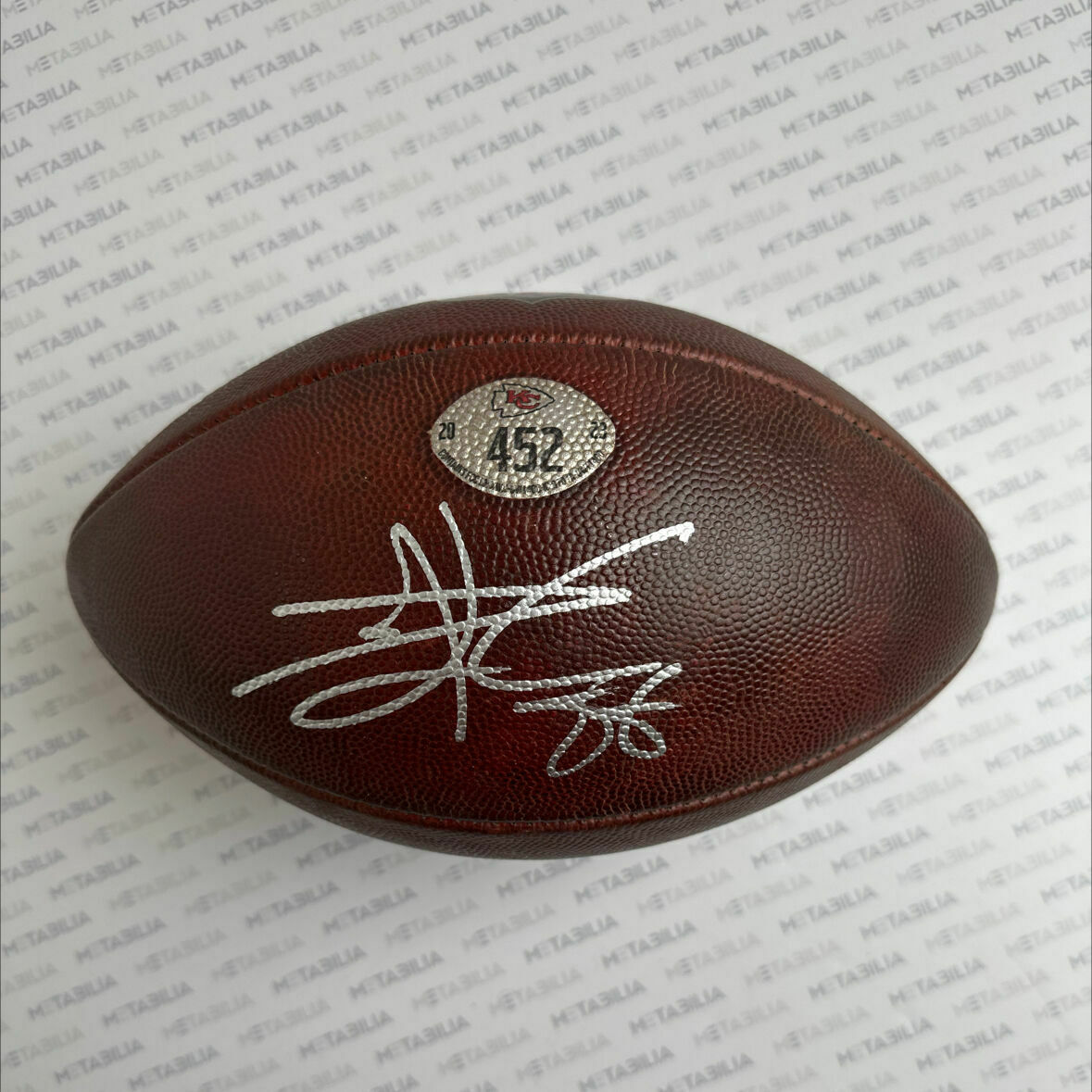 Travis Kelce Signed Game-Used Ball #452 vs JAX