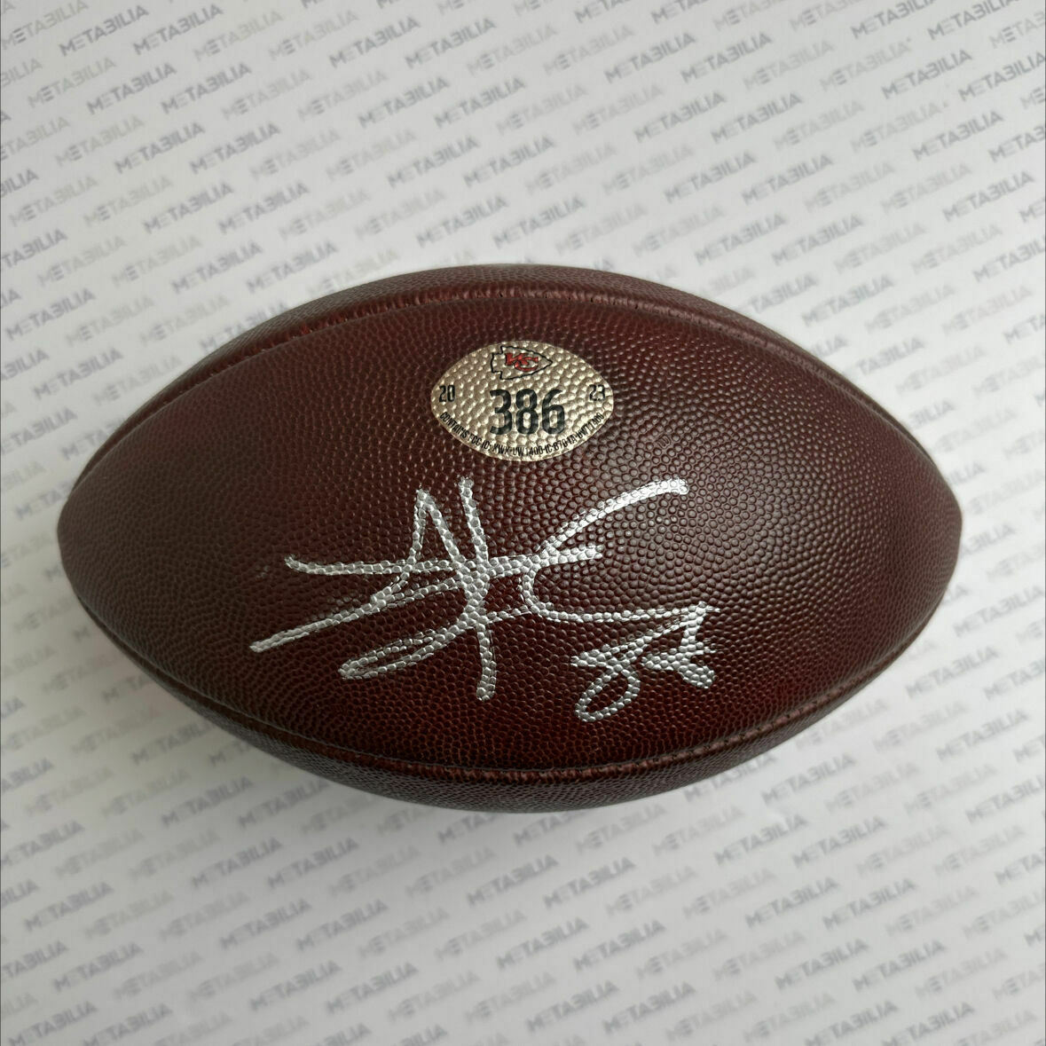 Travis Kelce Signed Chiefs Game-Used Ball #386 vs LAC