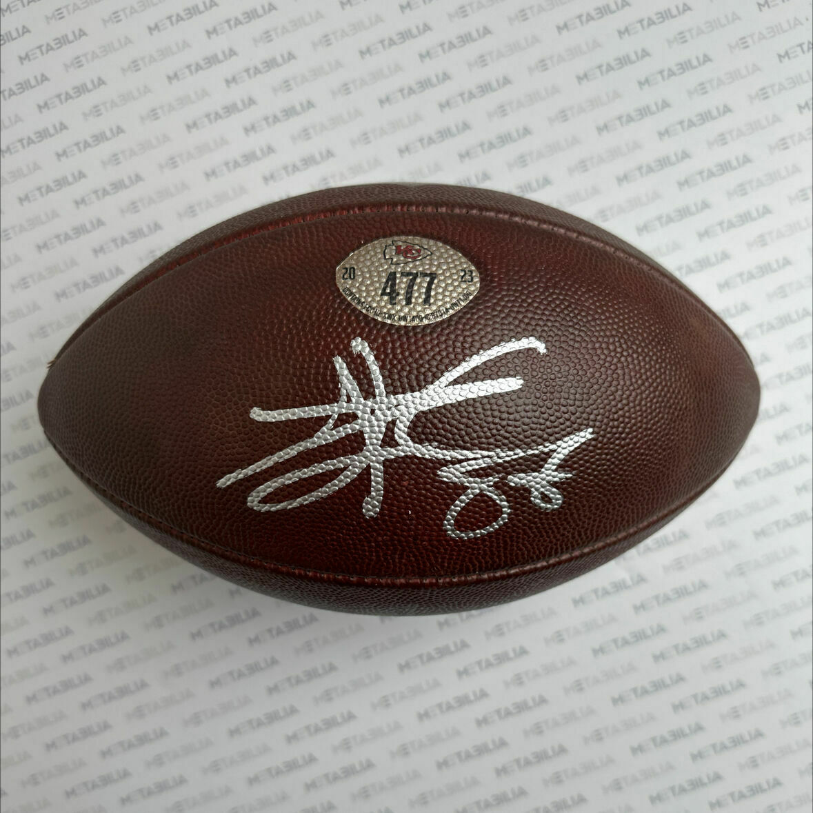 Travis Kelce Signed Game-Used Ball #477 vs JAX